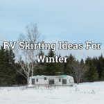 An RV in the snow.