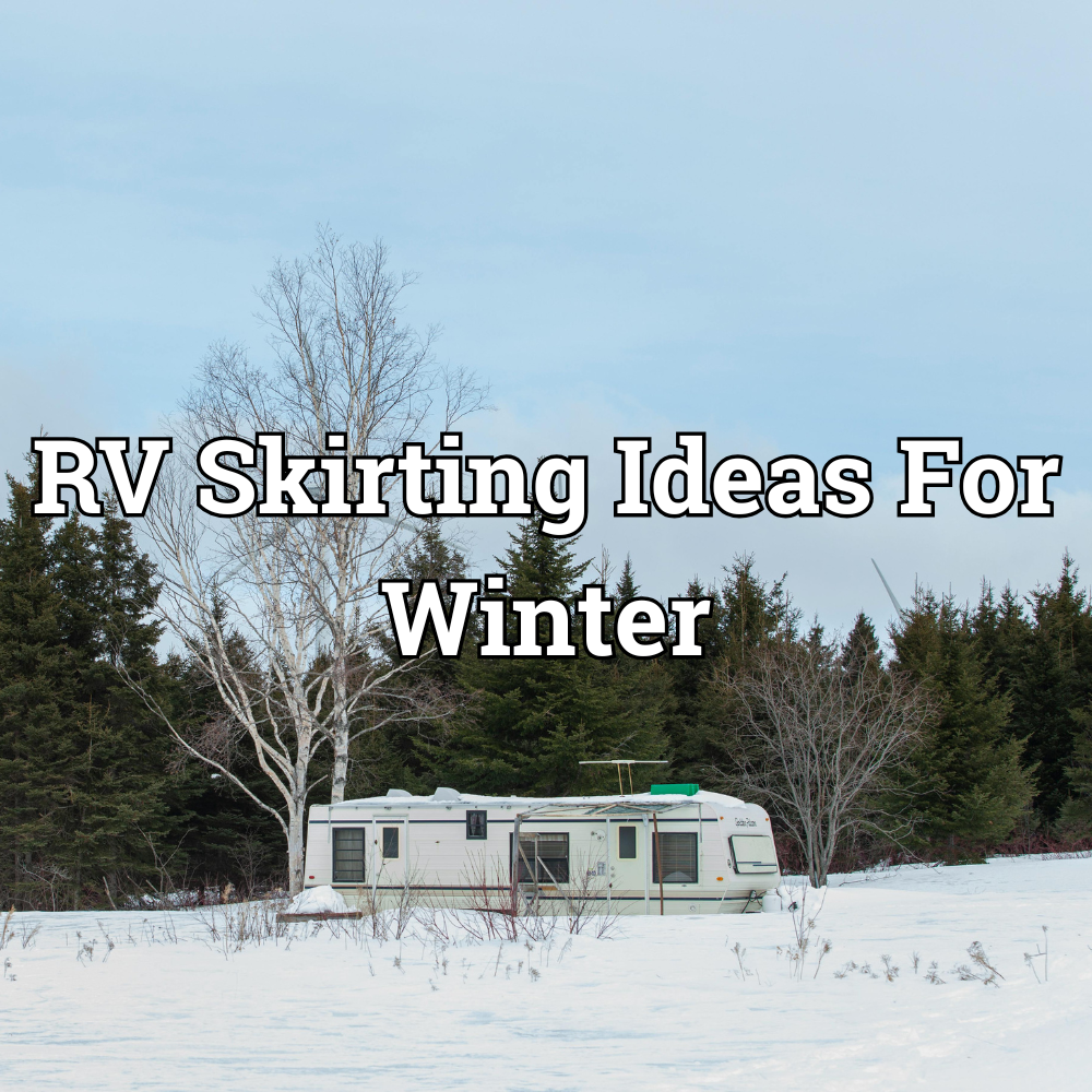 An RV in the snow.