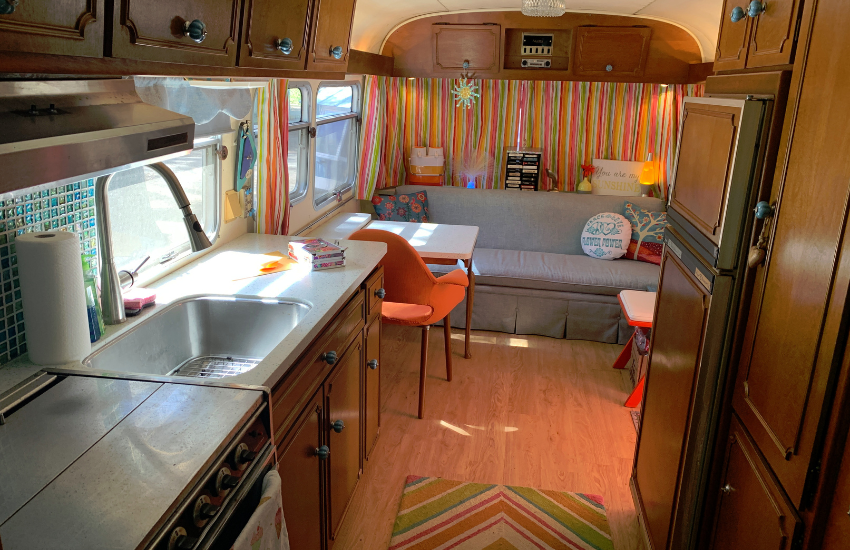 Camper Decor Ideas#2 Colorful camper decor.